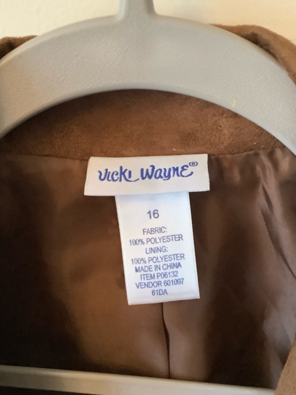 Women’s Brown Suede-Effect Blazer Jacket - Picture 6 of 9